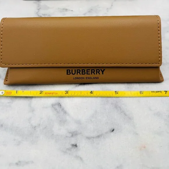 Burberry Sunglasses Case,Large Camel Brown Leather Triangle  display picture 1